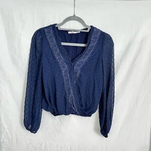 Elegant Navy Blue Women's Top